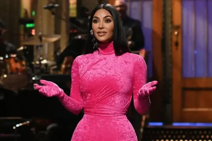 A photo of Kim Kardashian West hosting SNL